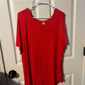Old Navy Relaxed Red Short Sleeve Tee